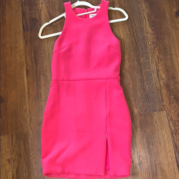 bec and bridge hot pink dress